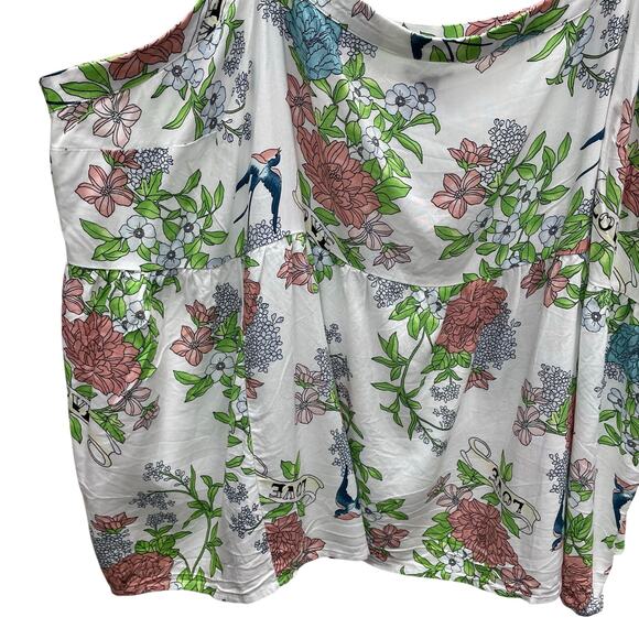 Torrid Line Airbrush Floral Cloud Dancer Tank Top Size 24/26 - Picture 5 of 9